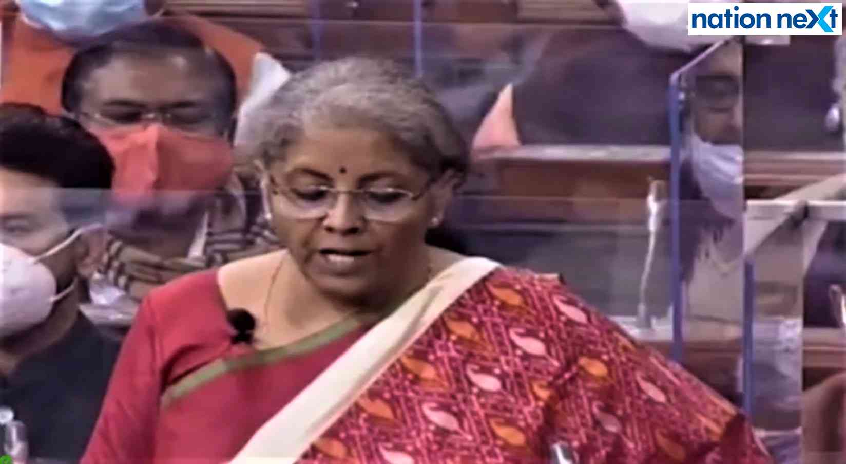 Nirmala Sitharaman presenting Budget 2021 at Parliament